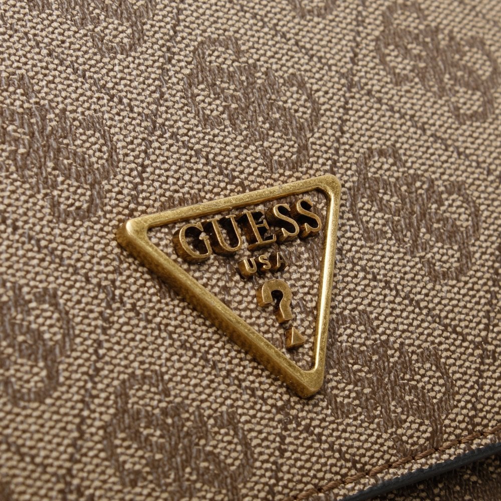 Noelle Repeat Logo Latte Mini Crossbody