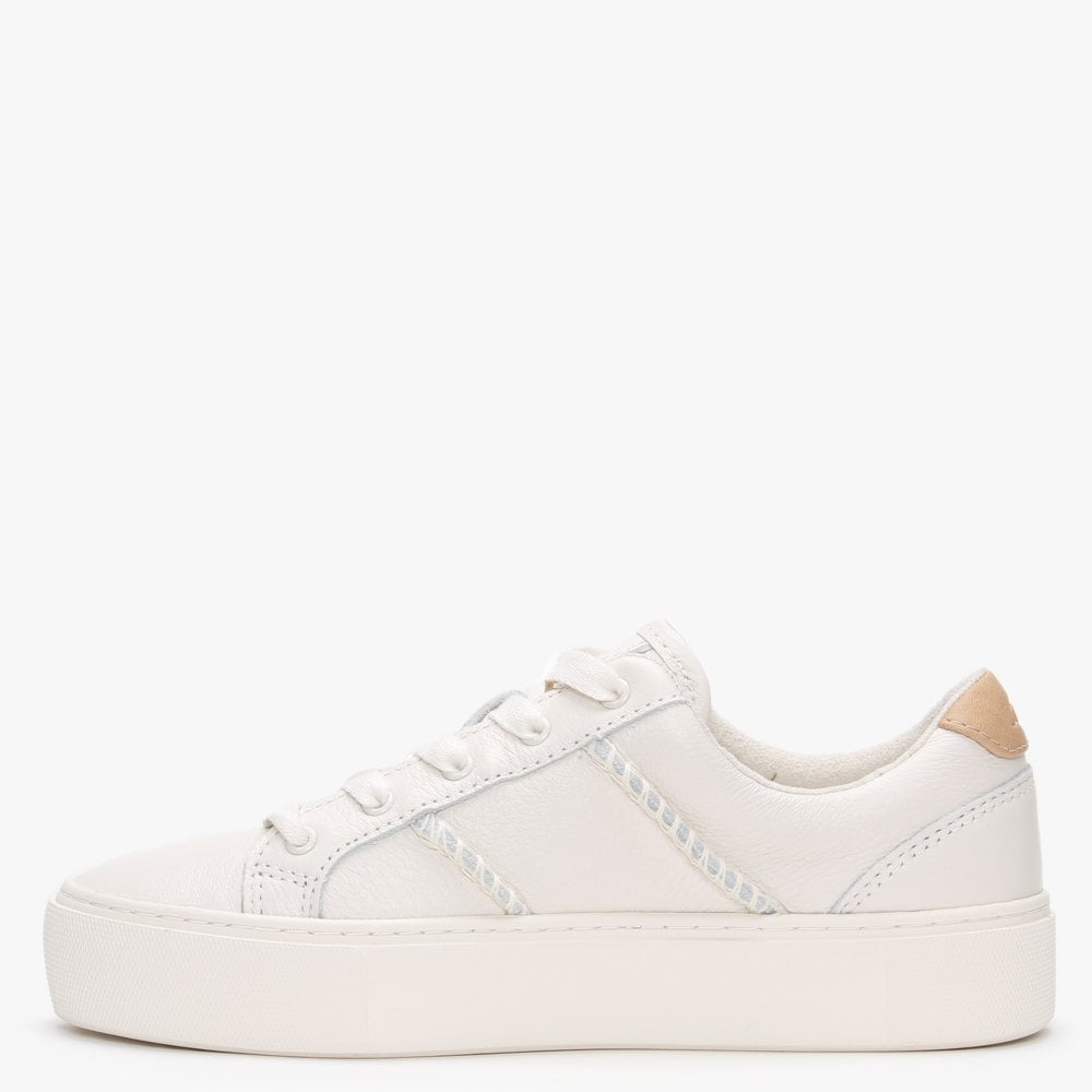 Dinale Coconut Milk Leather Trainers