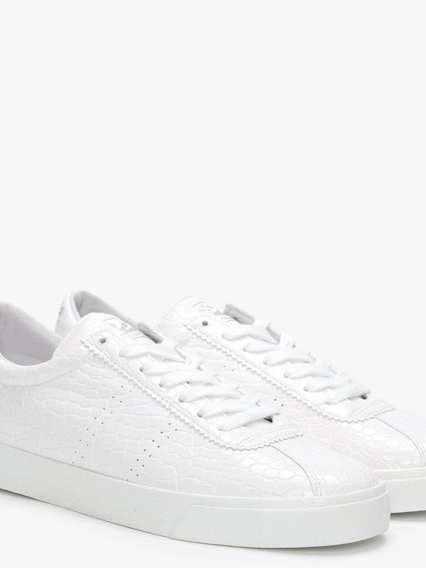 2869 Club S Crocoback White Leather Trainers