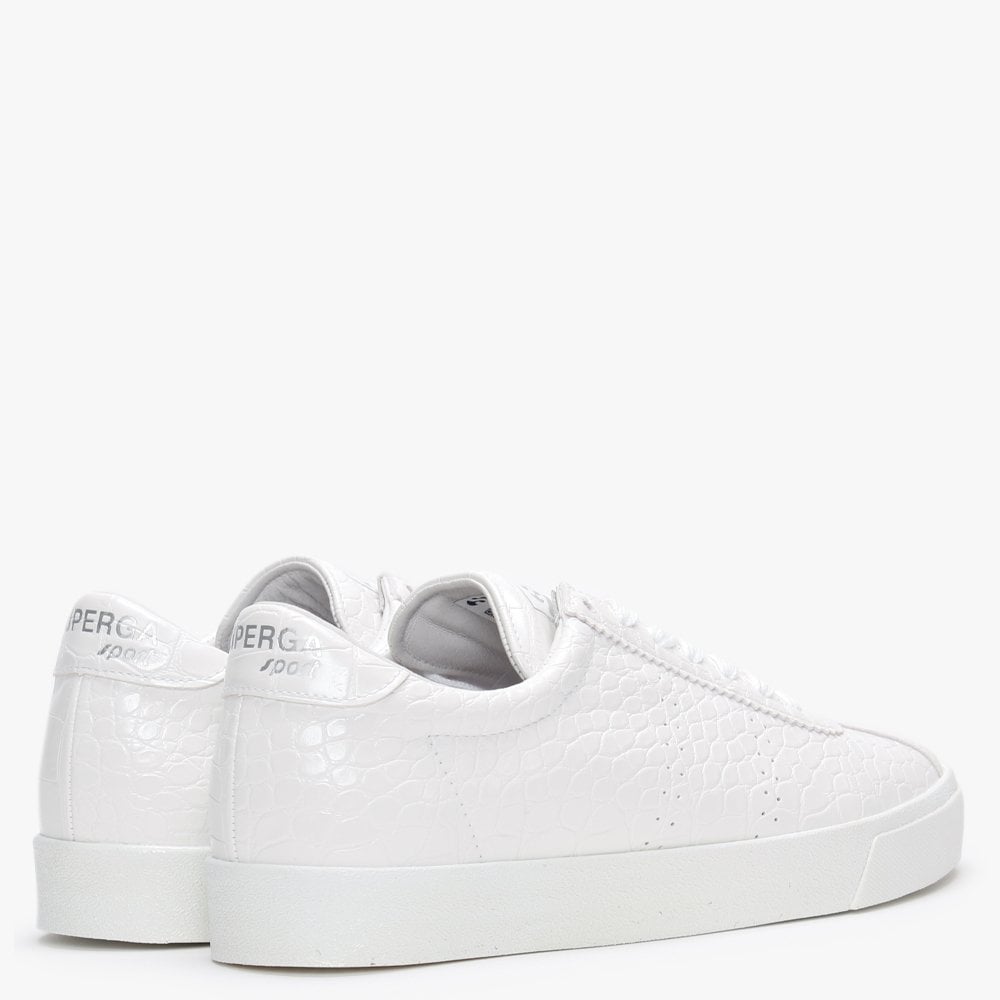 2869 Club S Crocoback White Leather Trainers