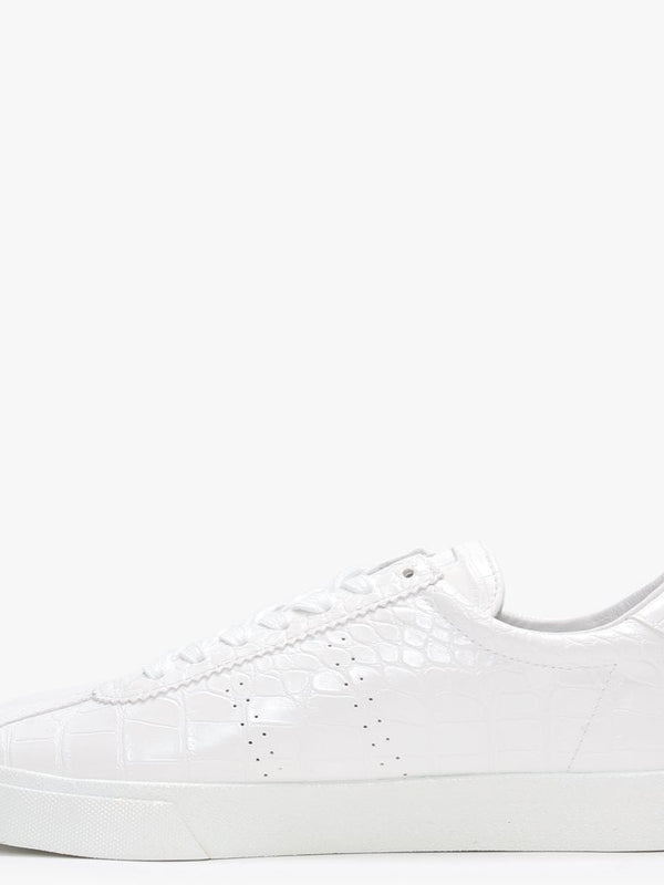2869 Club S Crocoback White Leather Trainers