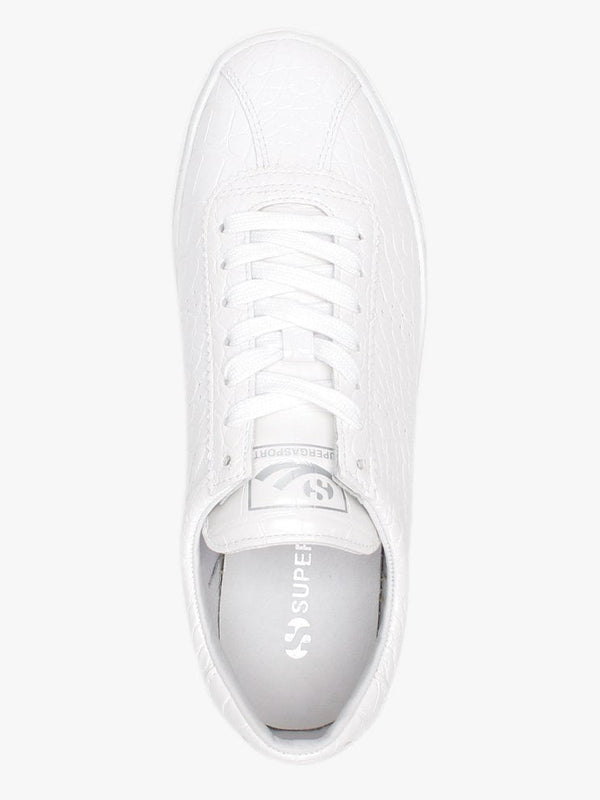 2869 Club S Crocoback White Leather Trainers