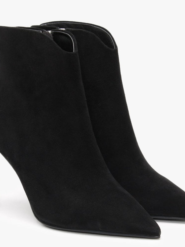 Sassel Black Suede Ankle Boots