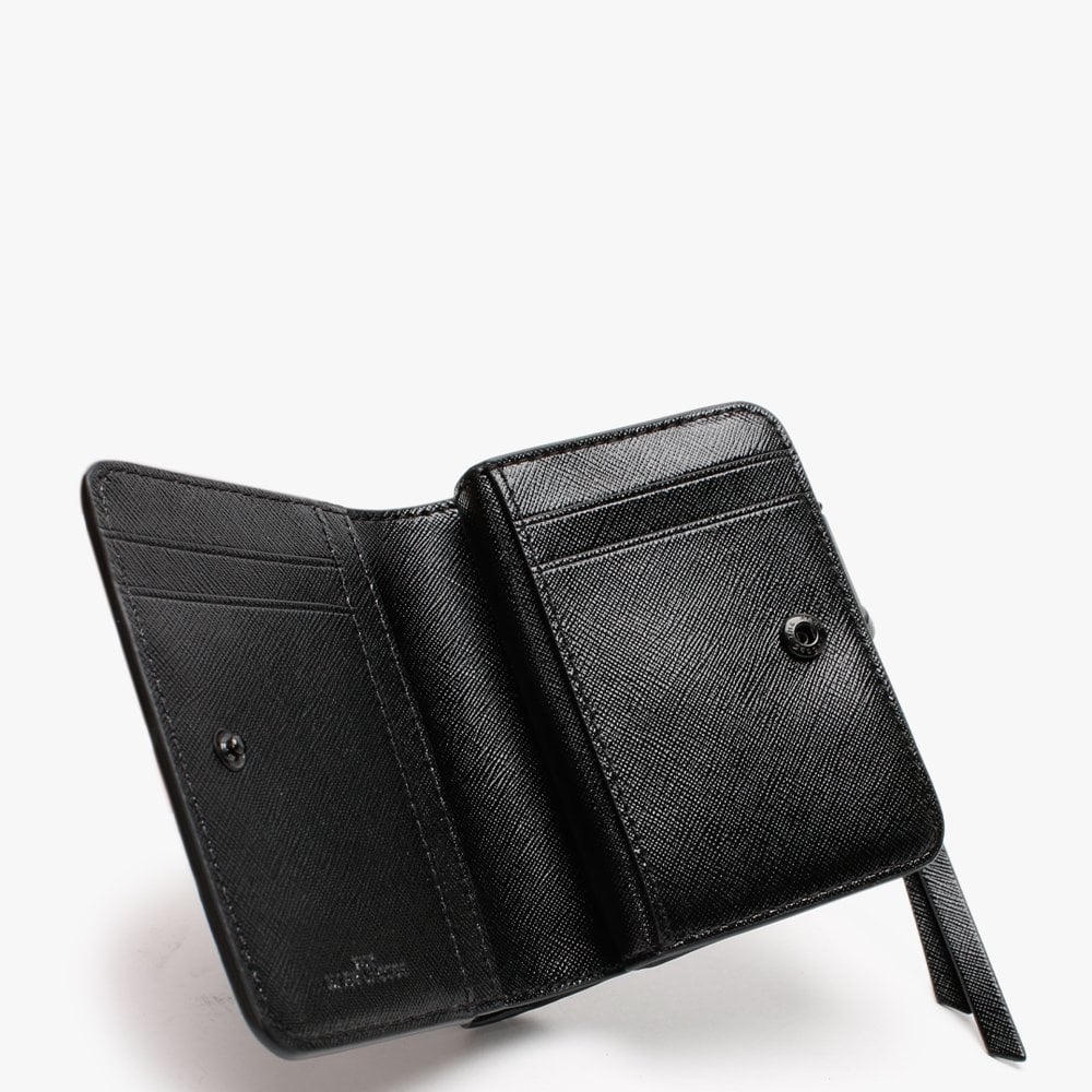 The Snapshot Mini Compact Black Leather Wallet