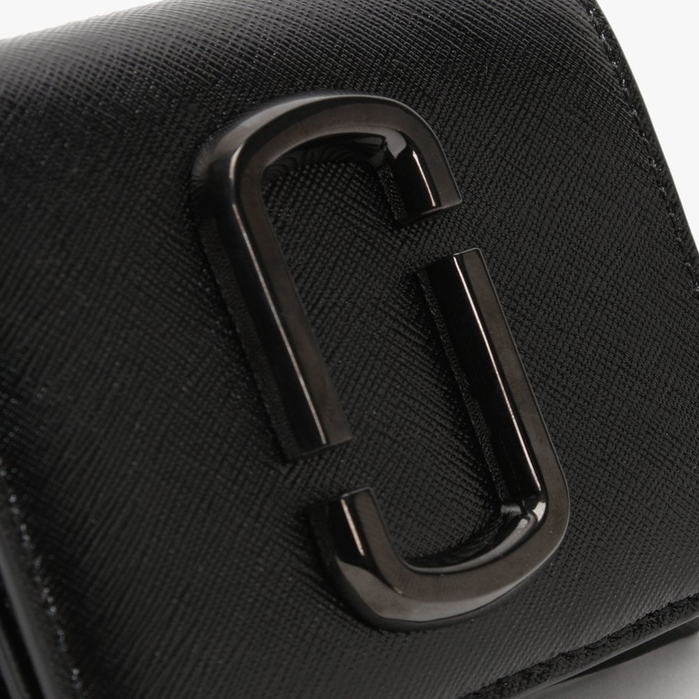 The Snapshot Mini Compact Black Leather Wallet