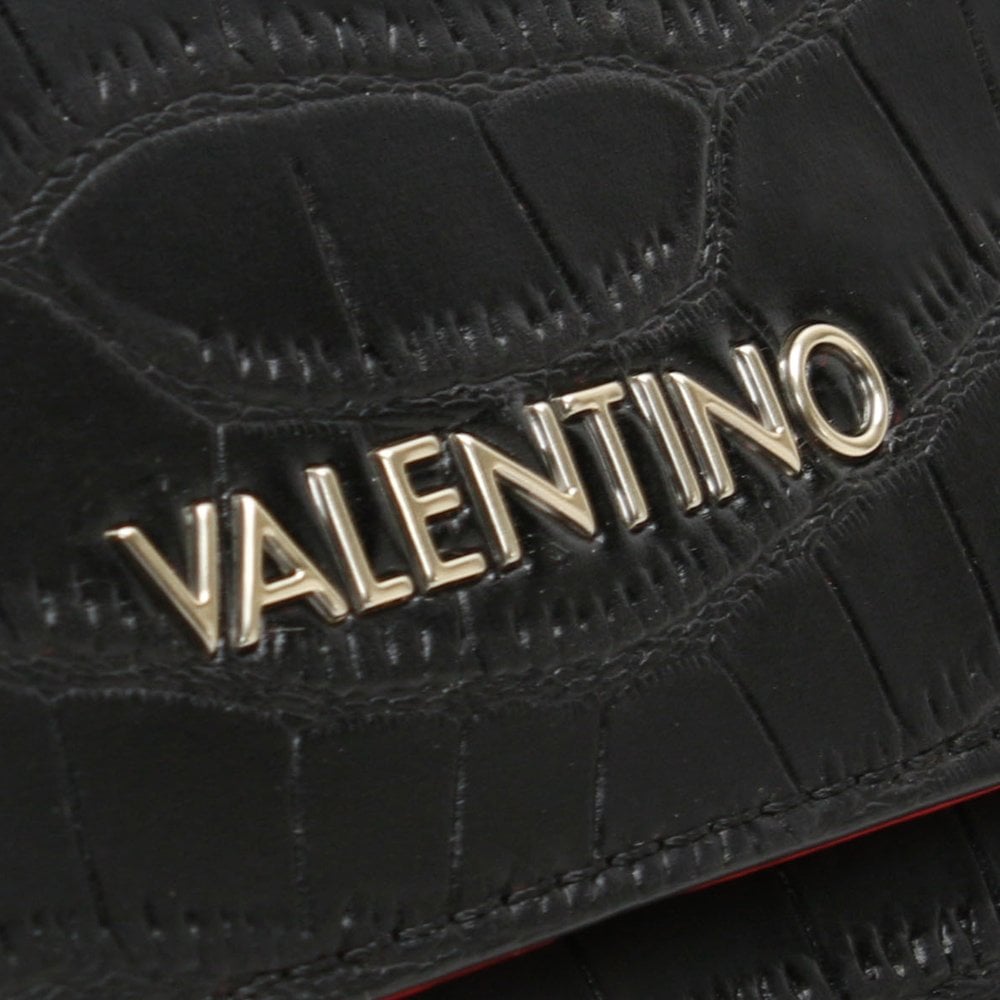 Juniper Black Moc Croc Satchel Bag