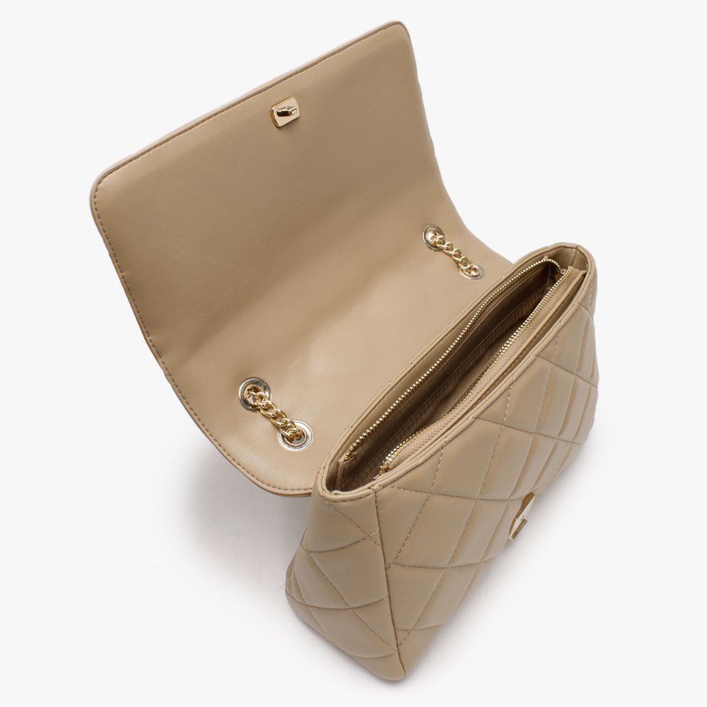 Ada Cammello Quilted Satchel Bag