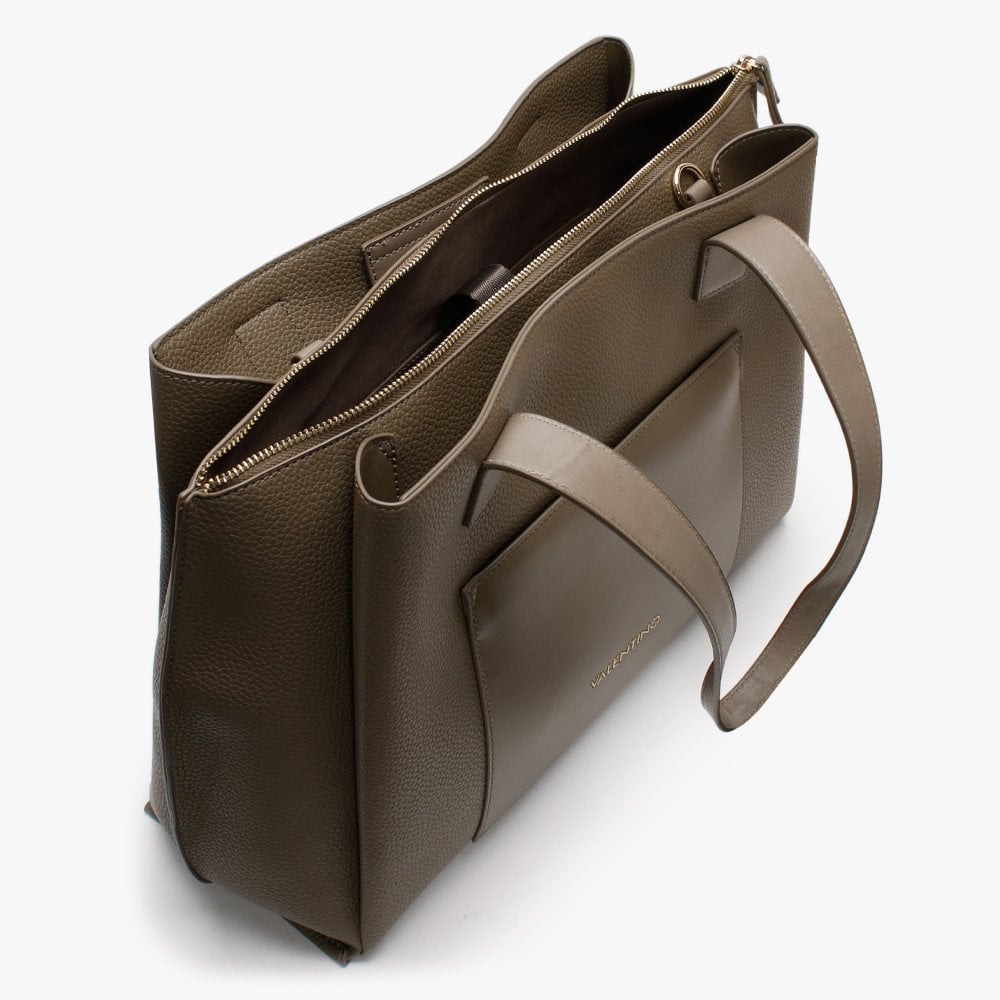 Willow Pebbled Taupe Tote Bag