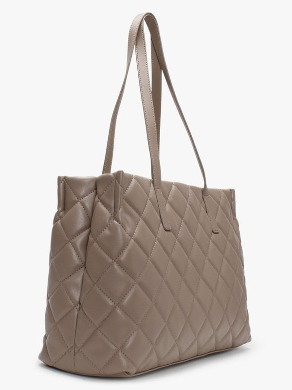 Ocarina Taupe Quilted Tote Bag