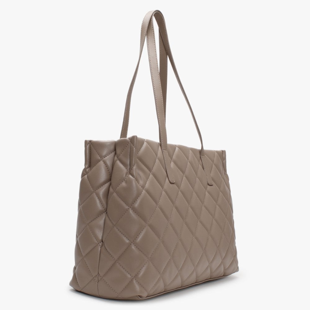 Ocarina Taupe Quilted Tote Bag