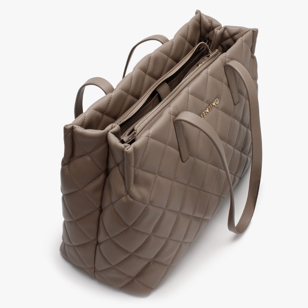 Ocarina Taupe Quilted Tote Bag