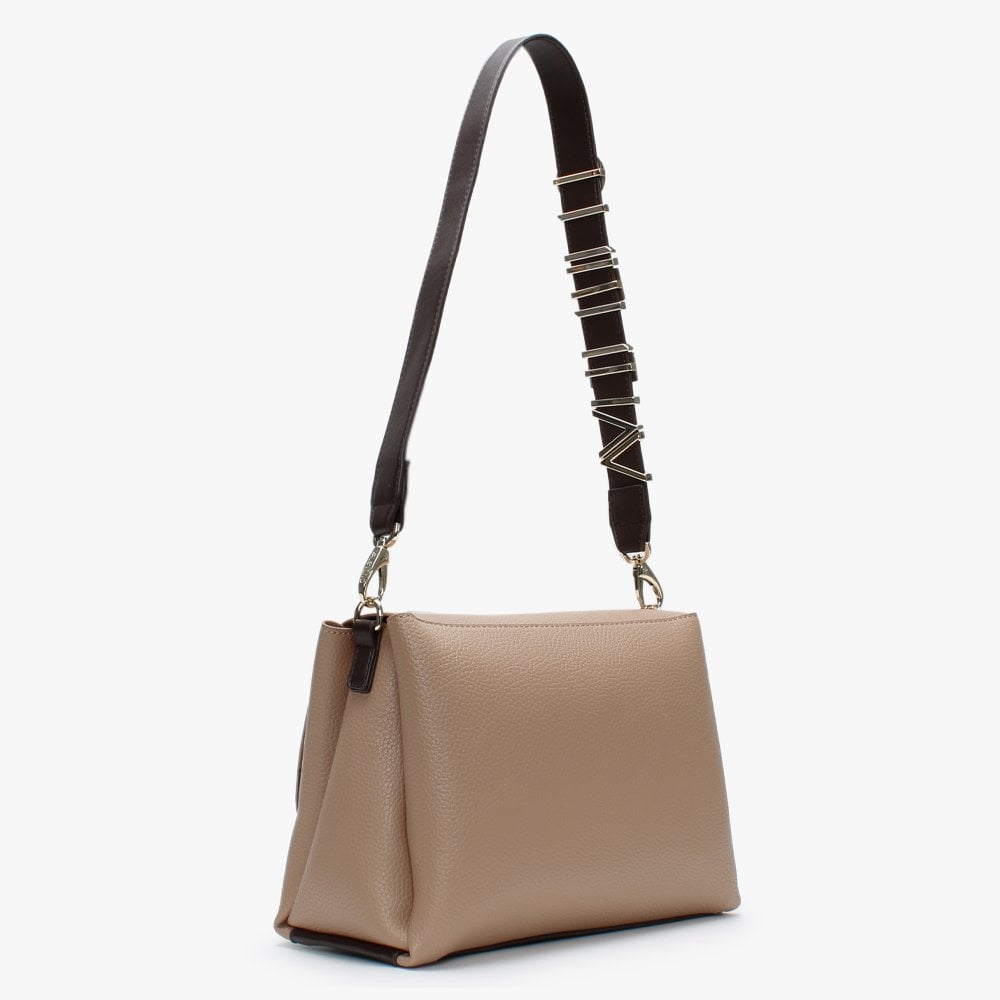 Alexia Camel Multi Logo Strap Shoulder Bag