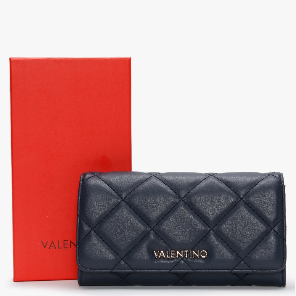 Ocarina Blue Quilted Flap-Over Wallet