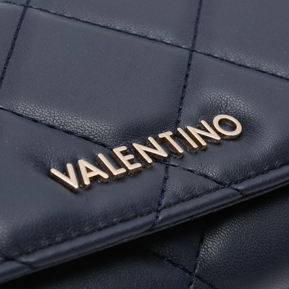 Ocarina Blue Quilted Flap-Over Wallet
