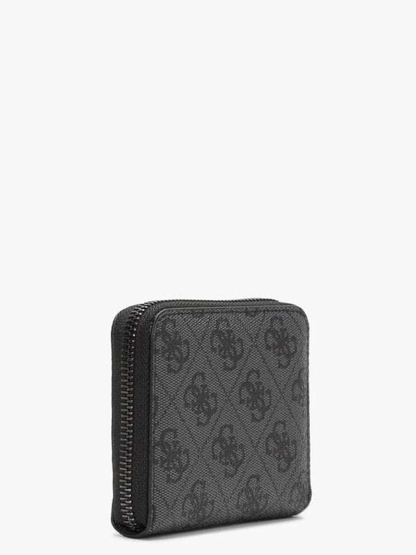 Small Noelle Repeat Logo Coal Zip Around Wallet