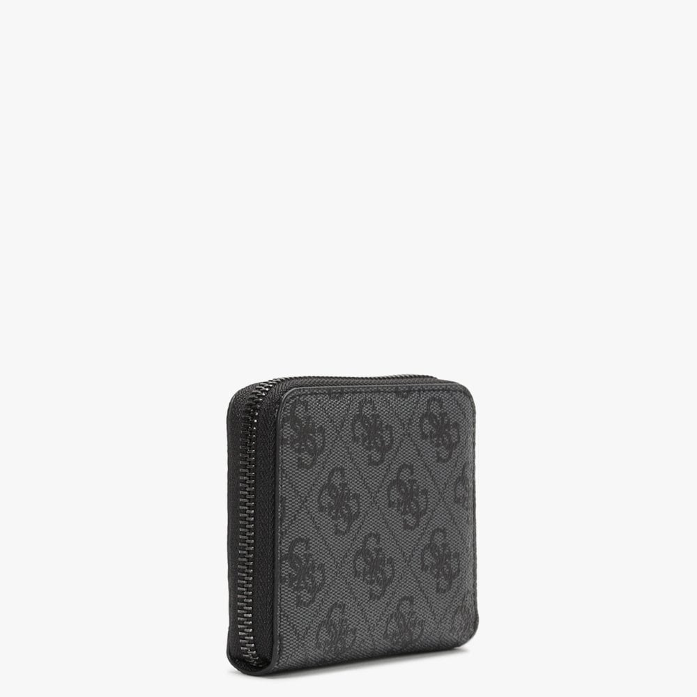 Small Noelle Repeat Logo Coal Zip Around Wallet