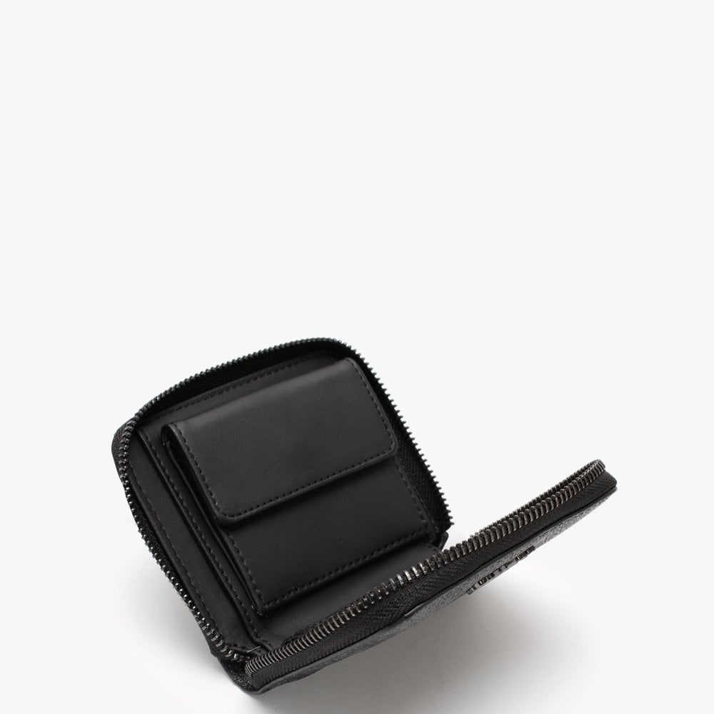 Small Noelle Repeat Logo Coal Zip Around Wallet