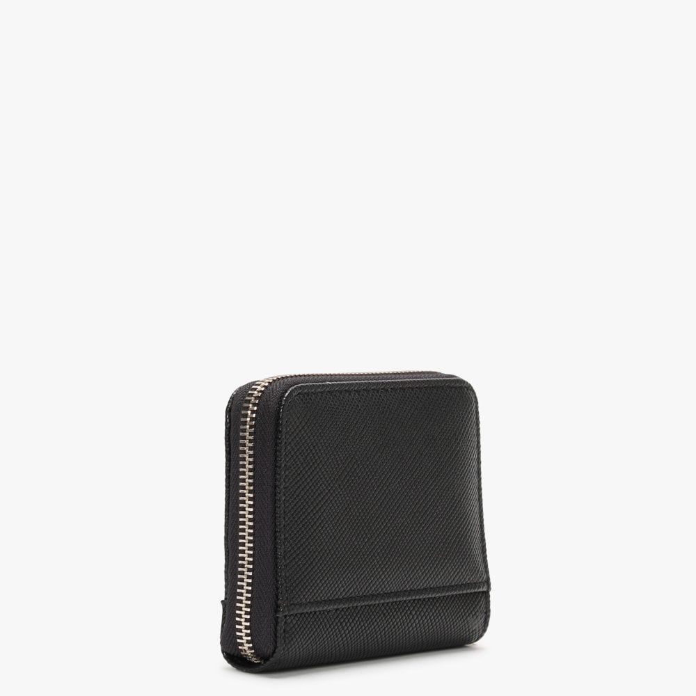 Small Noelle Black Zip Around Wallet