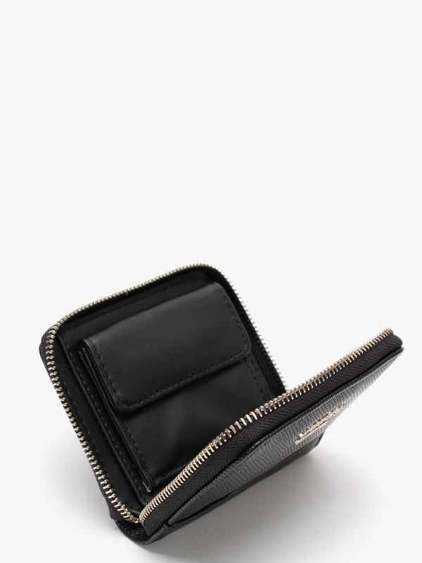 Small Noelle Black Zip Around Wallet