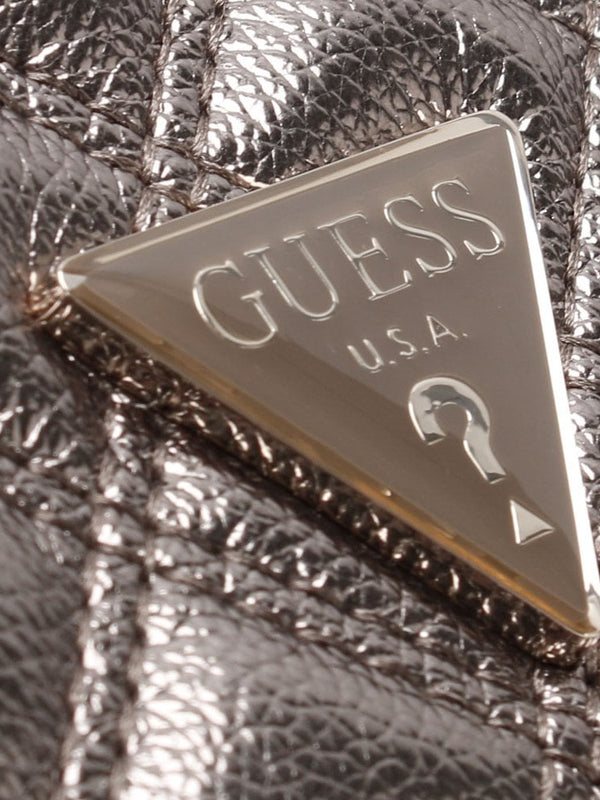 Cessily Quilted Convertible Pewter Cross-Body Bag