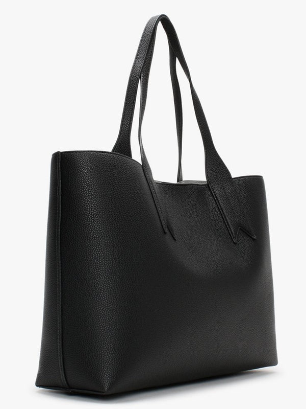 Eagle Frida Black & Silver Inner Pouch Shopper Bag