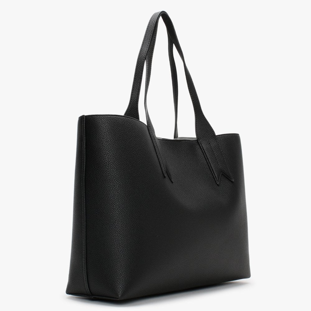 Eagle Frida Black & Silver Inner Pouch Shopper Bag