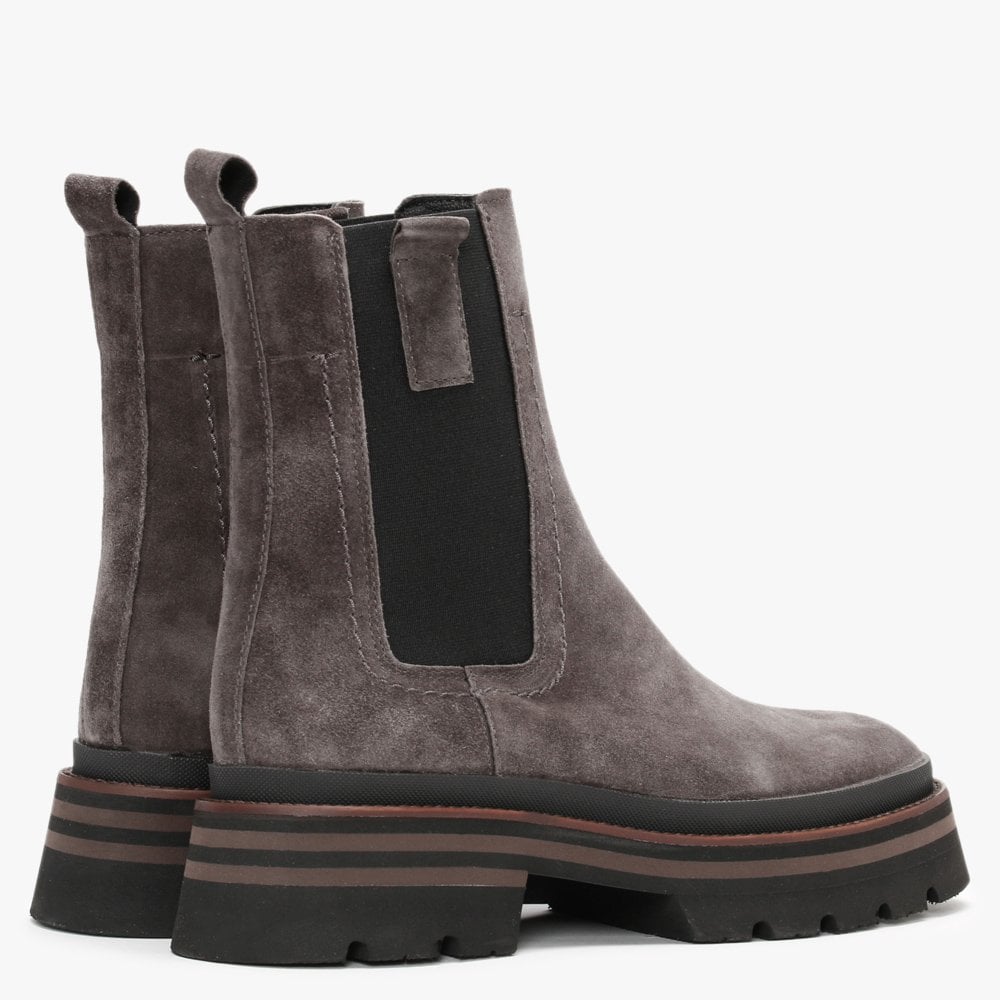 Allspice Grey Suede Elongated Chelsea Boots