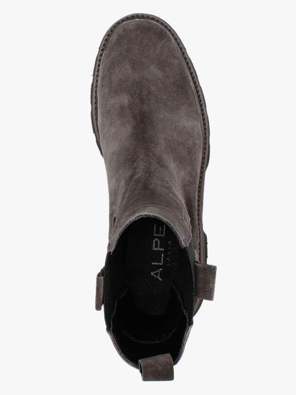 Allspice Grey Suede Elongated Chelsea Boots