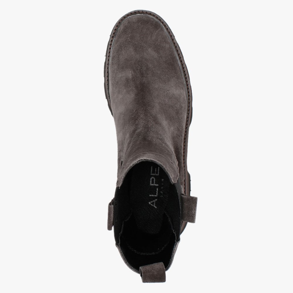 Allspice Grey Suede Elongated Chelsea Boots