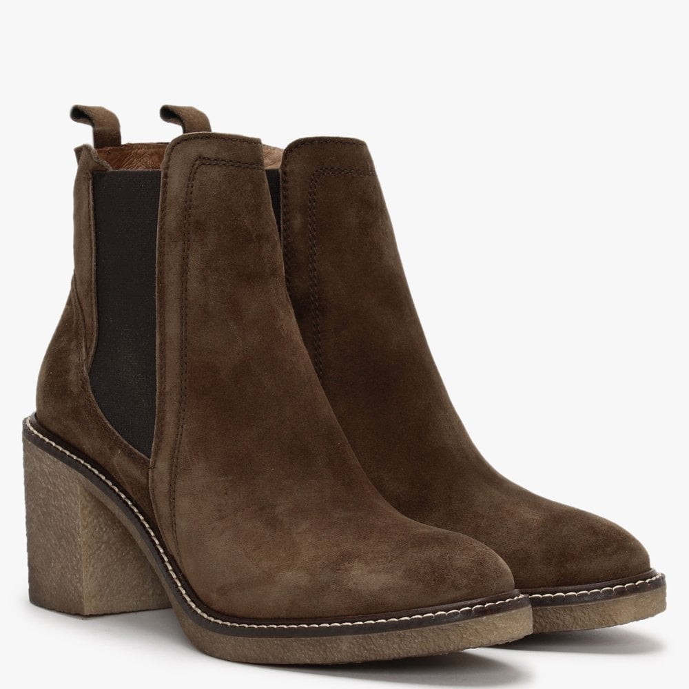 Sage Brown Suede Chelsea Boots