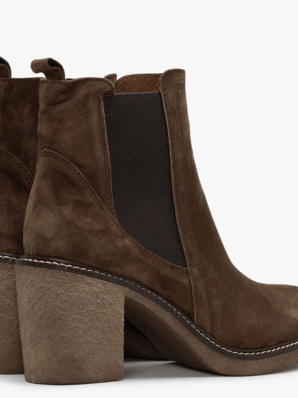 Sage Brown Suede Chelsea Boots