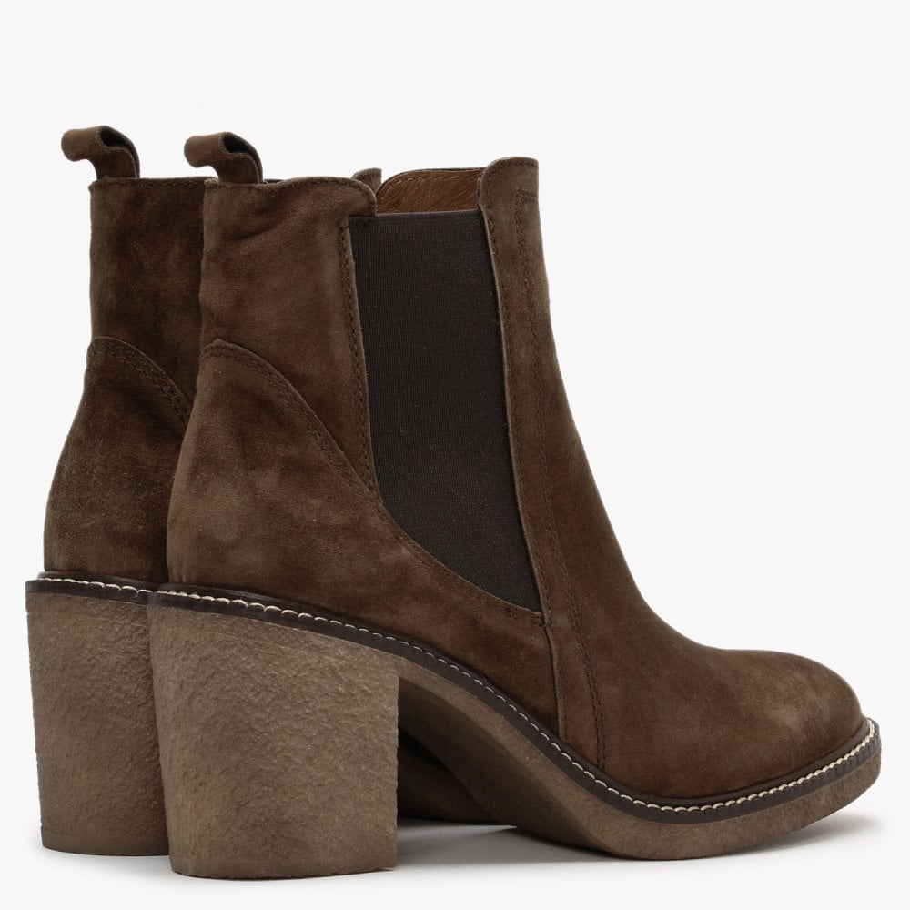 Sage Brown Suede Chelsea Boots