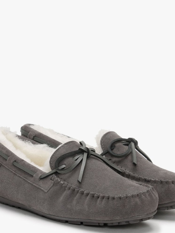 Prost Grey Double-Face Sheepskin Slippers