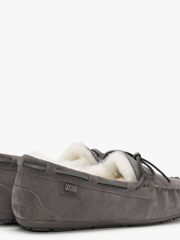 Prost Grey Double-Face Sheepskin Slippers