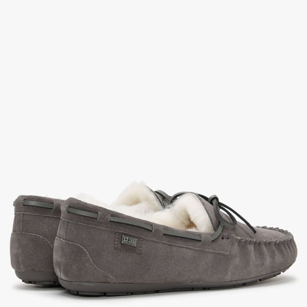 Prost Grey Double-Face Sheepskin Slippers