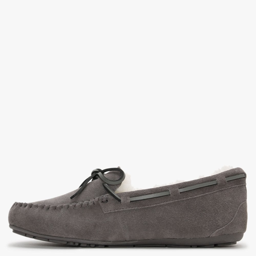 Prost Grey Double-Face Sheepskin Slippers