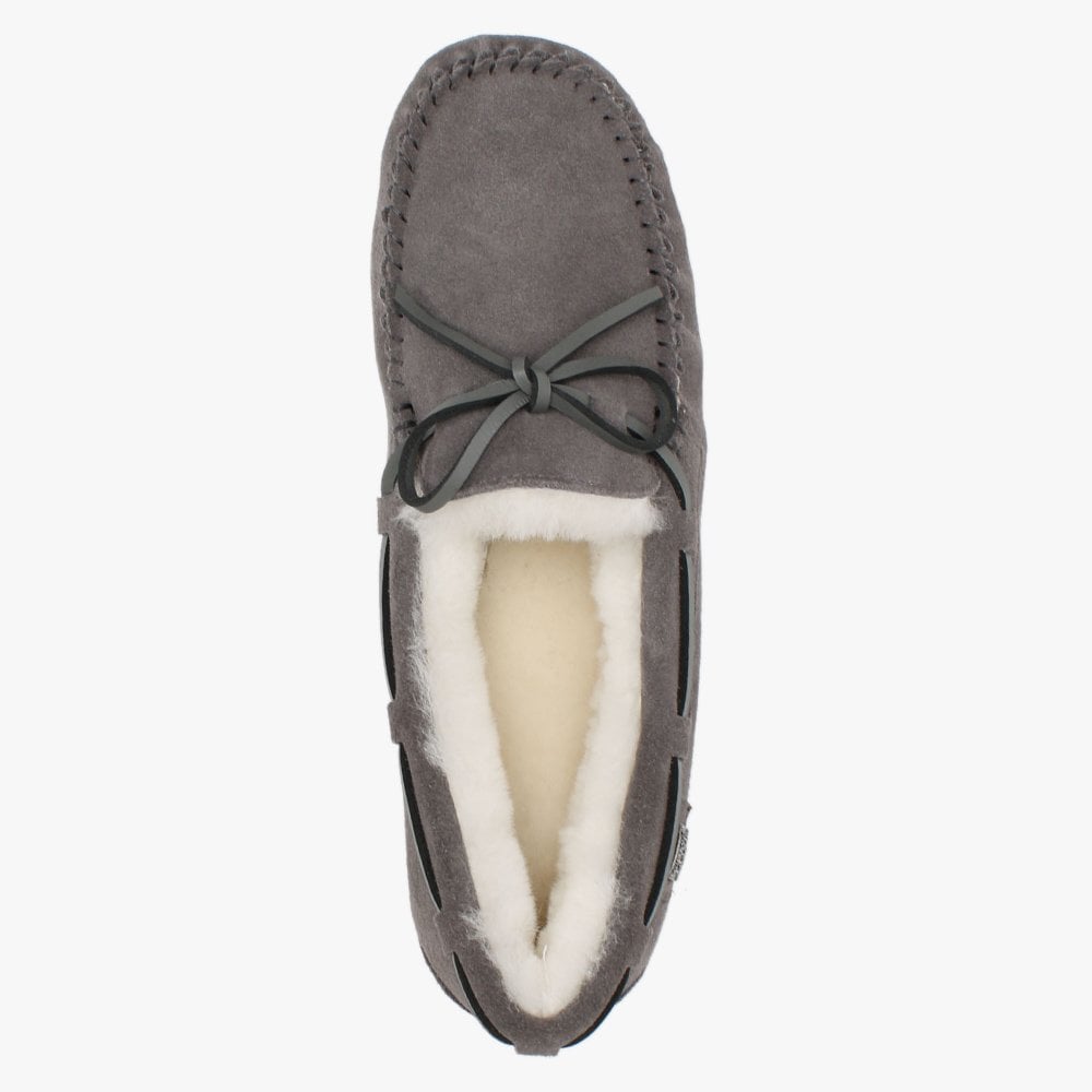 Prost Grey Double-Face Sheepskin Slippers