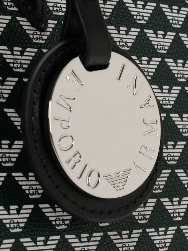Logo Contrast Wood Ice Black Tote Bag