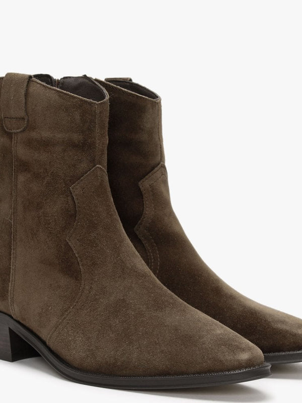 Paprika Brown Suede Cowboy Boot