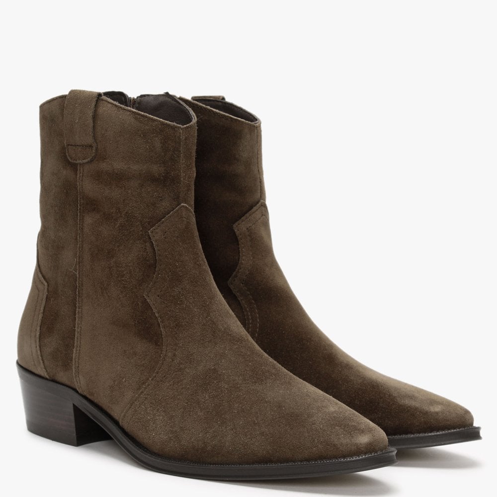 Paprika Brown Suede Cowboy Boot