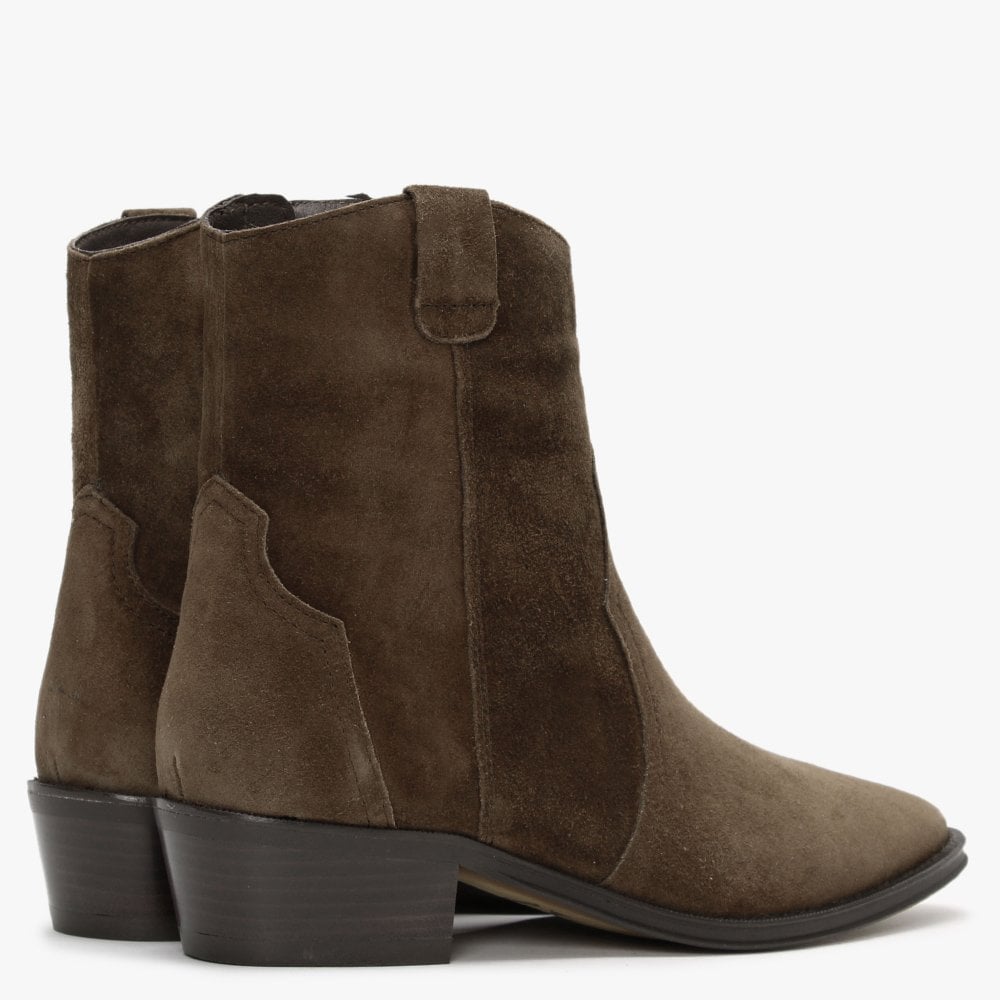 Paprika Brown Suede Cowboy Boot