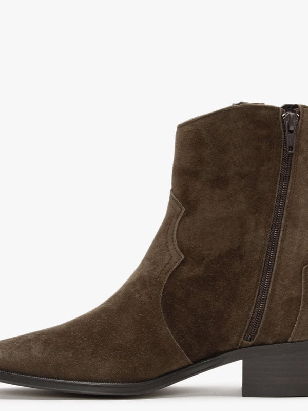 Paprika Brown Suede Cowboy Boot