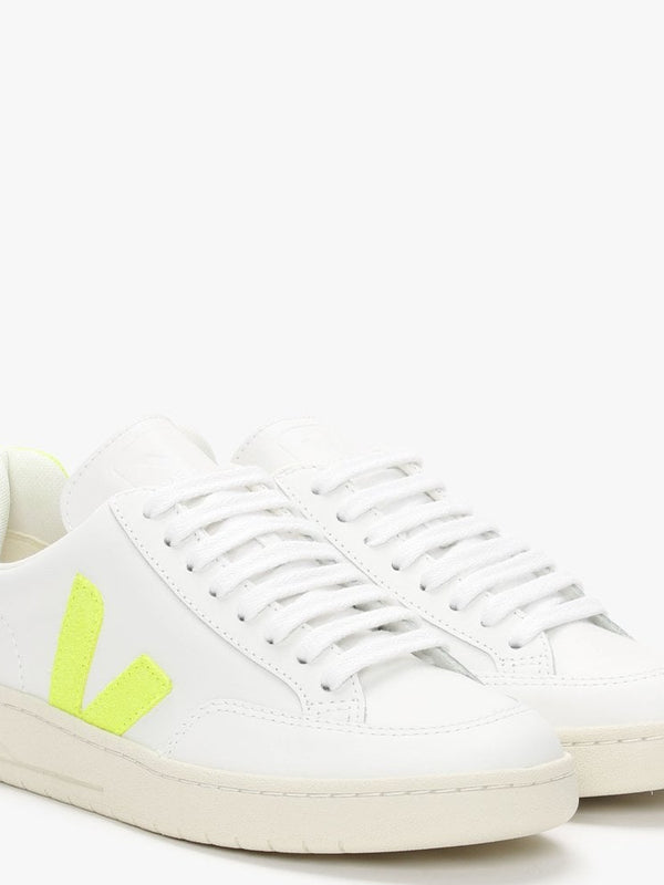 V-12 Leather Extra White Jaune Fluo Trainers