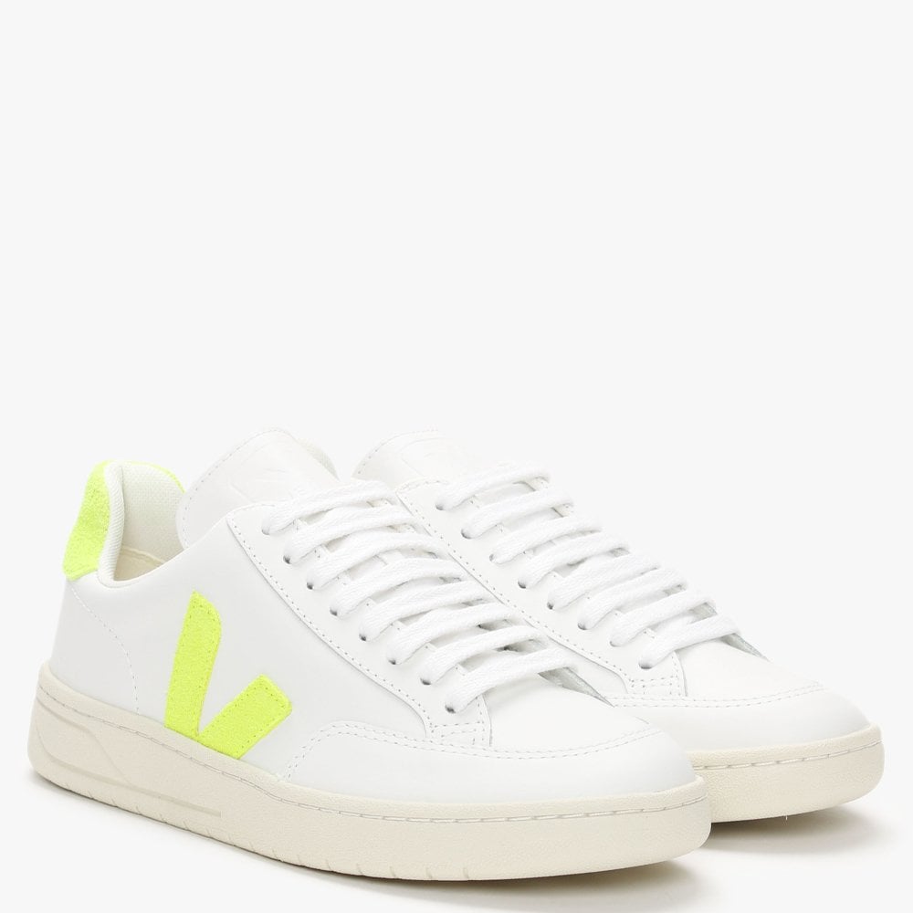 V-12 Leather Extra White Jaune Fluo Trainers