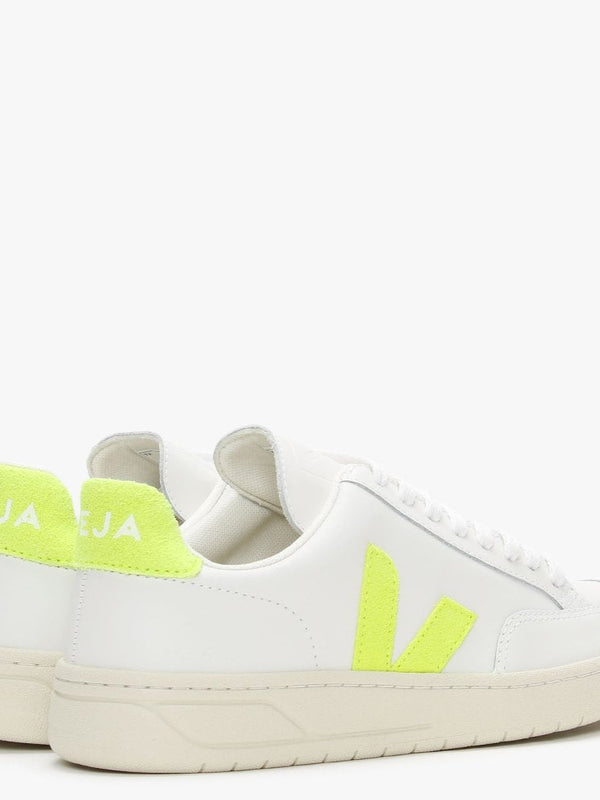V-12 Leather Extra White Jaune Fluo Trainers
