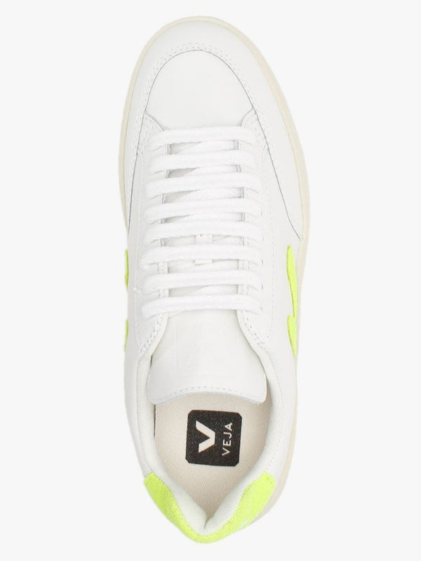 V-12 Leather Extra White Jaune Fluo Trainers