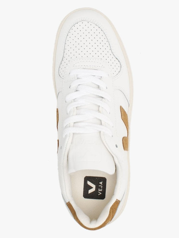 V-10 Leather Extra White Camel Trainers