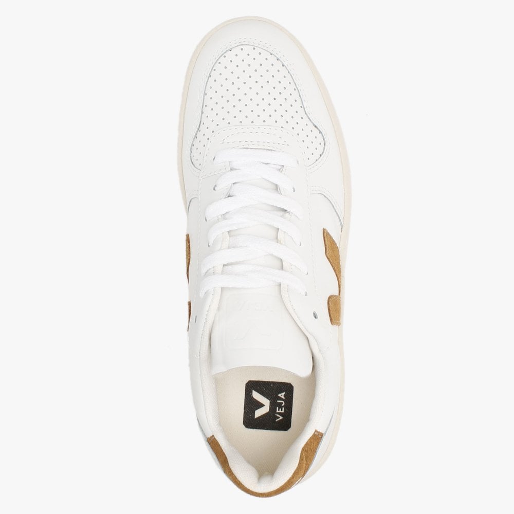 V-10 Leather Extra White Camel Trainers