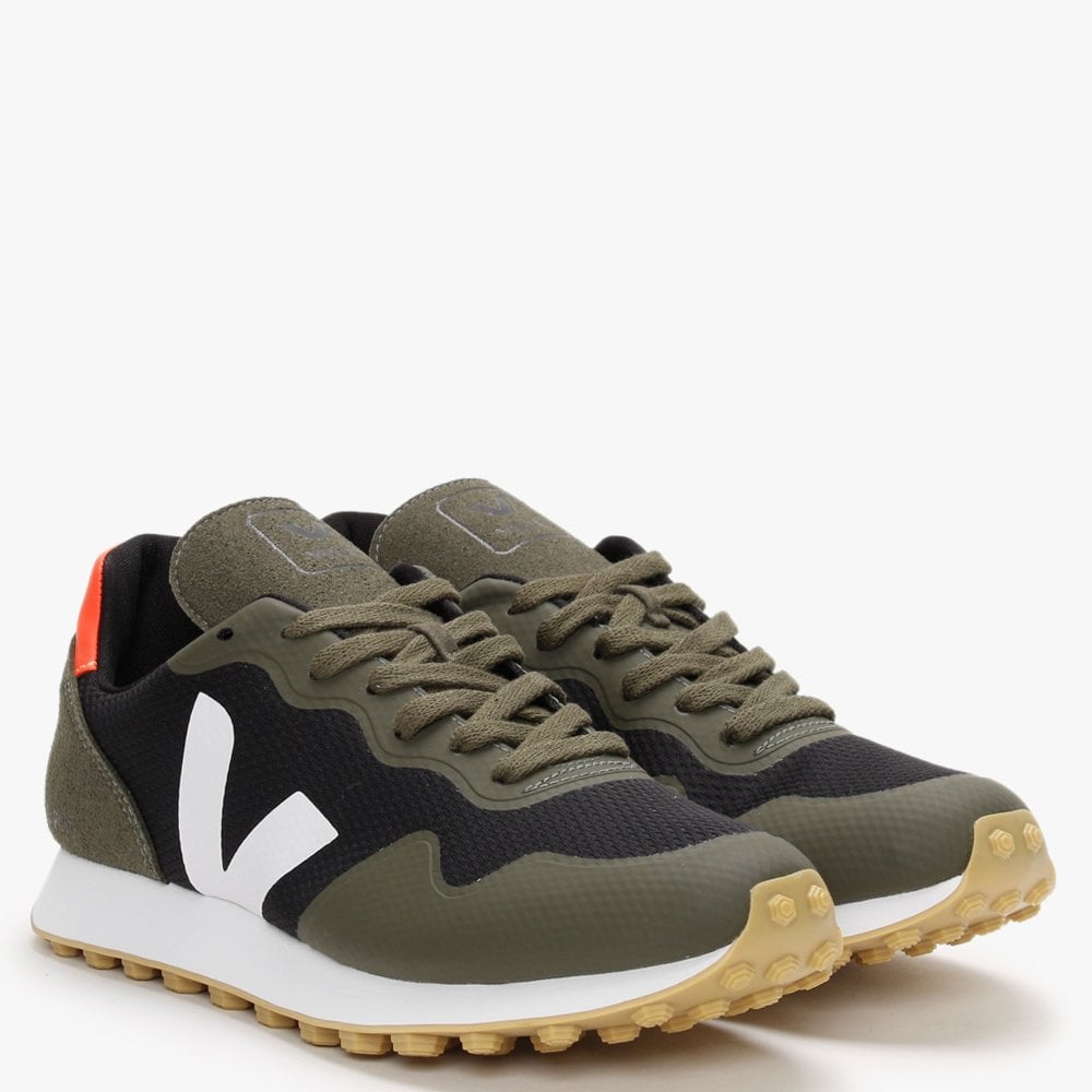 Men’s SDU RT Vegan Alveomesh Black White Kaki Trainers