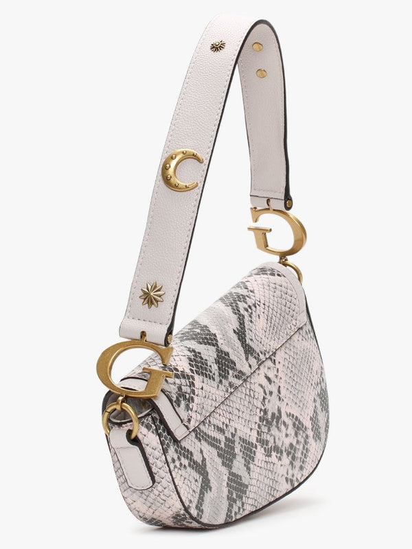 Dream Flap Pink Reptile Shoulder Bag